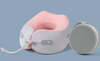 Pink neck pillow and storage case