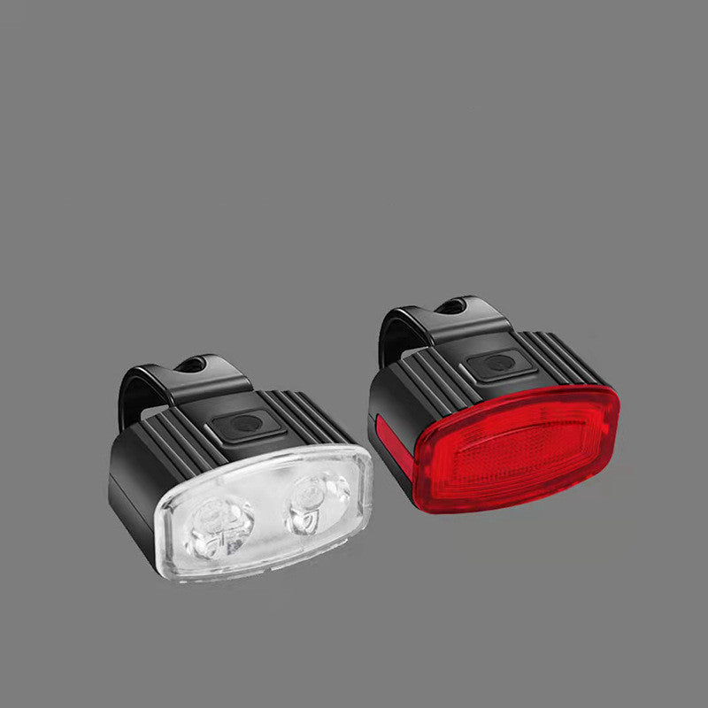 White front bike light and red rear bike light