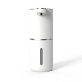 White soap dispenser
