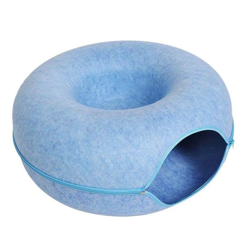 Sky blue felt tunnel bed