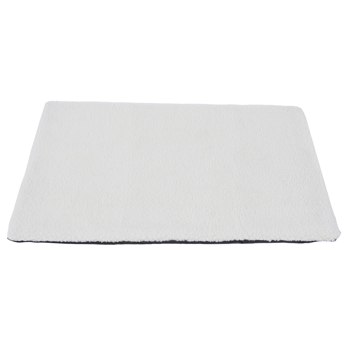 White self-warming plush pet pad, about 37 x 26 in