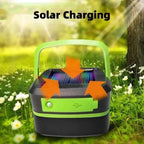 Solar panel on top of the folded green lantern