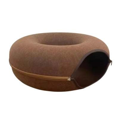 Brown felt tunnel bed