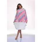 Hem lifted to show the cream lining