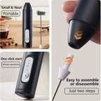 The frother's size, one-button start and detachable whisk
