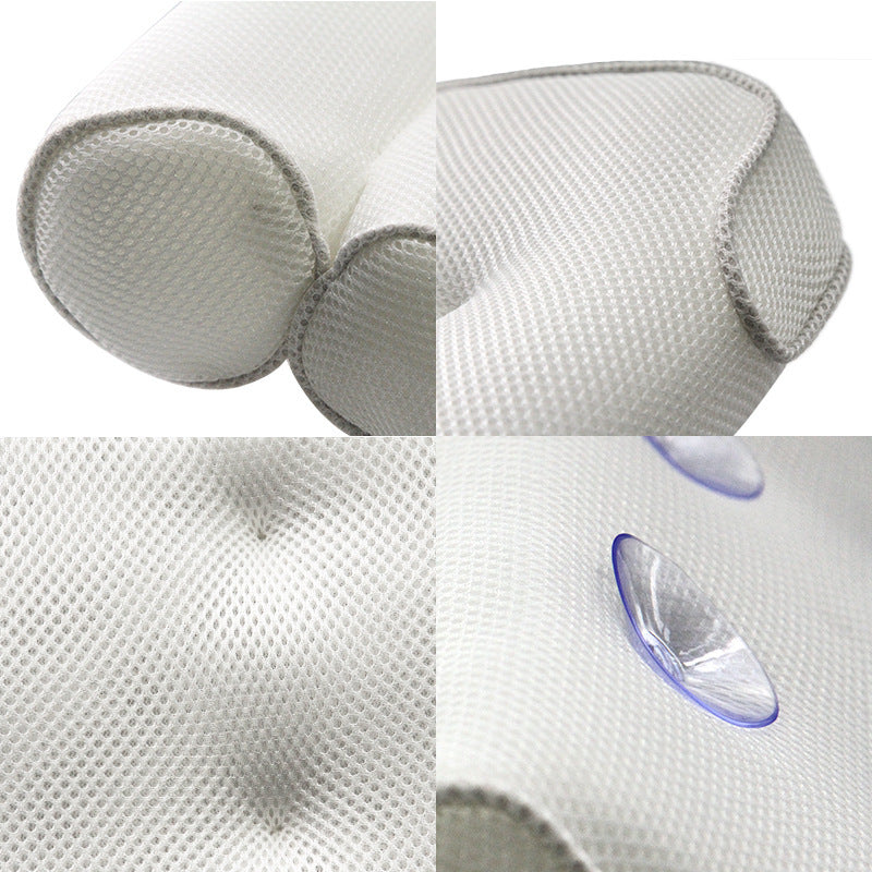 Close-ups of the 3D mesh cover and a suction cup