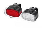Bike lights with size marks: 4.5 x 2.6 cm