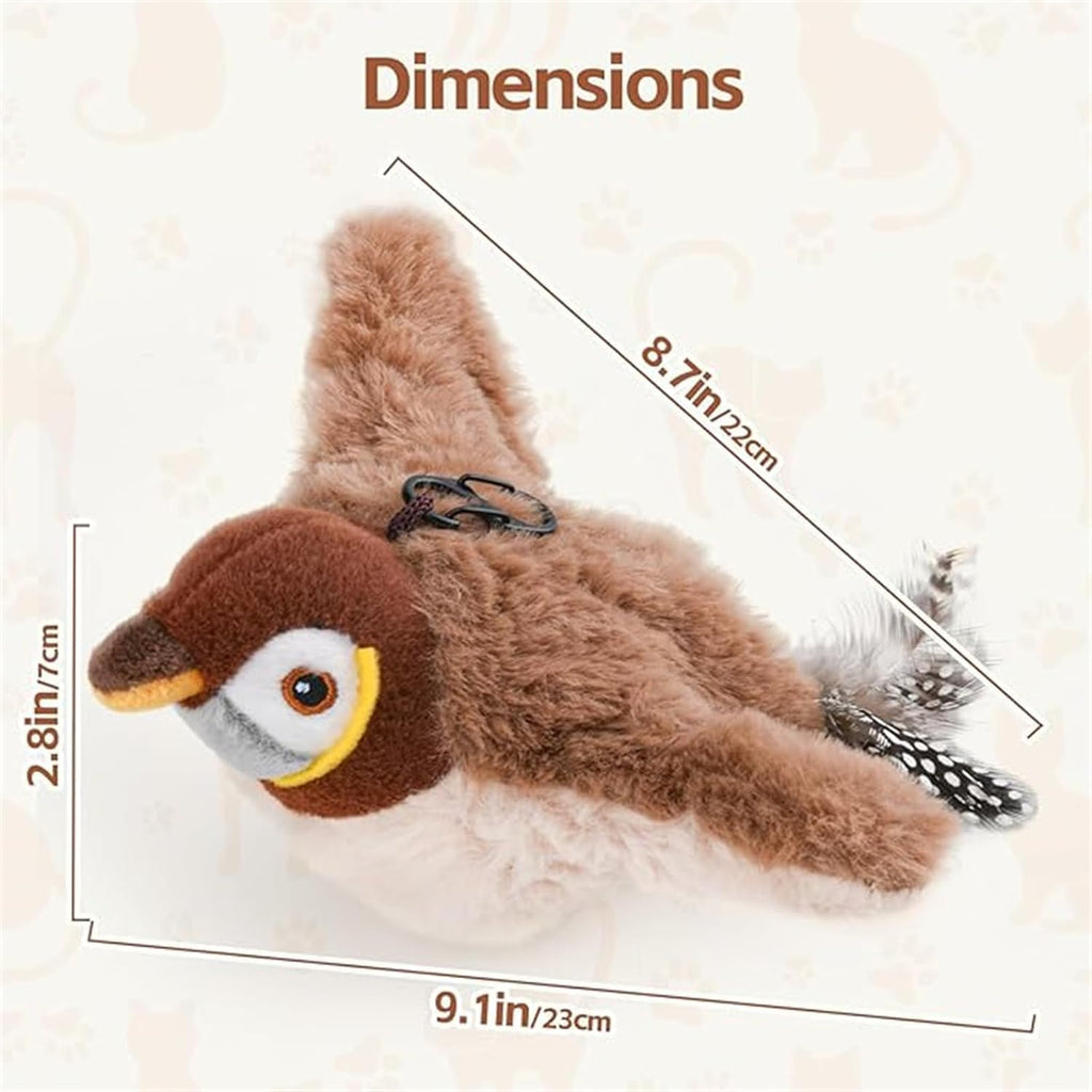 Size diagram of the bird toy