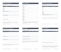 Preview showing all six printable worksheet pages of the Home Cleaning Routine Planner
