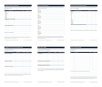 Preview showing all six printable worksheet pages of the Home Cleaning Routine Planner